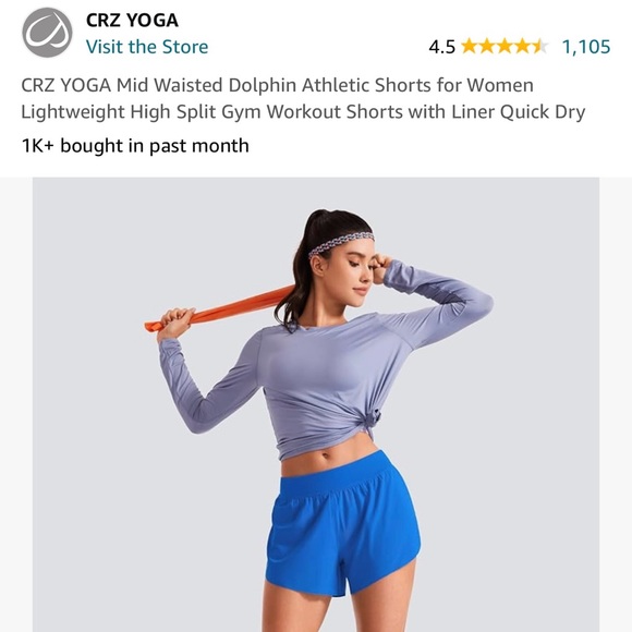 CRZ Mid-waisted dolphin running shorts! - Picture 1 of 3